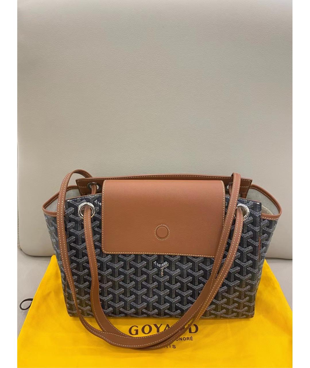 GOYARD Коричневая кожаная сумка через плечо, фото 2