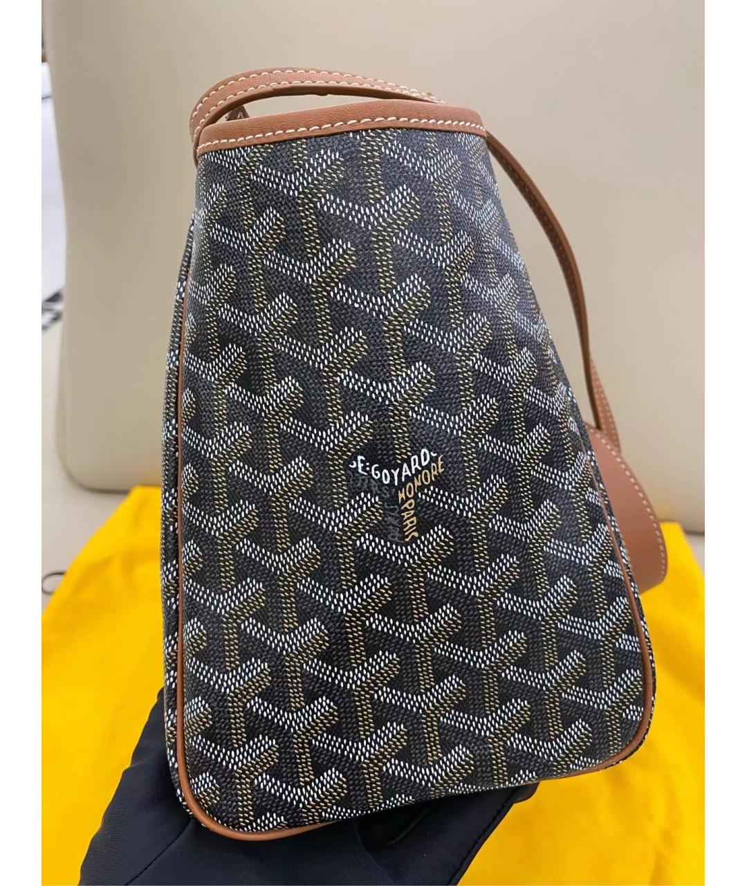 GOYARD Коричневая кожаная сумка через плечо, фото 3