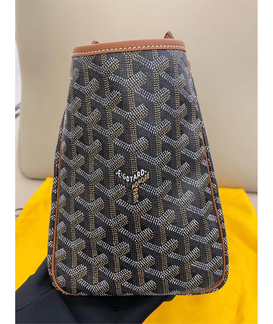 GOYARD Коричневая кожаная сумка через плечо, фото 5