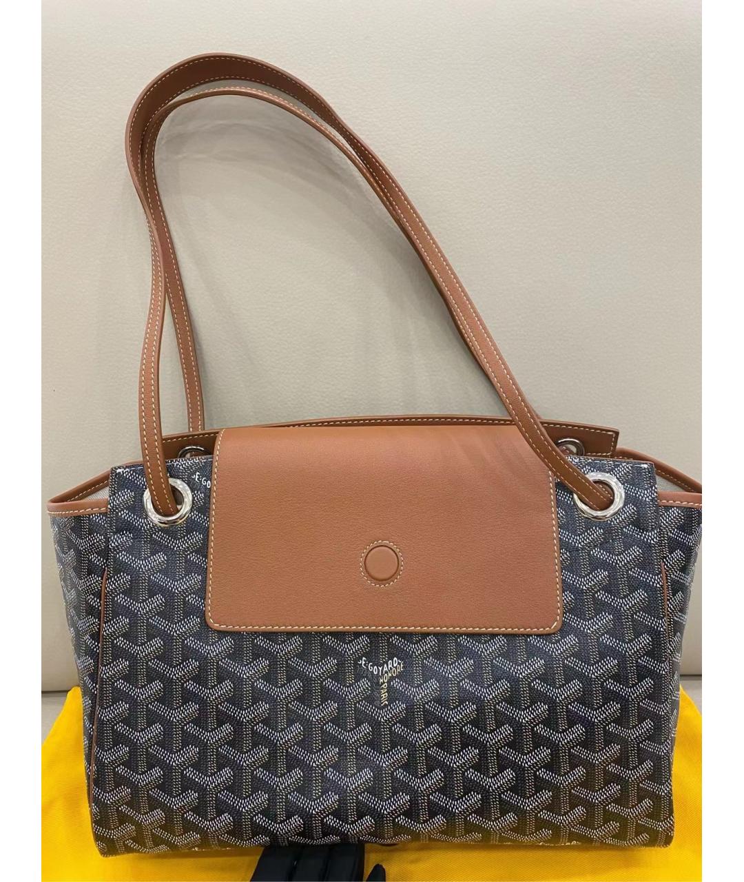 GOYARD Коричневая кожаная сумка через плечо, фото 7