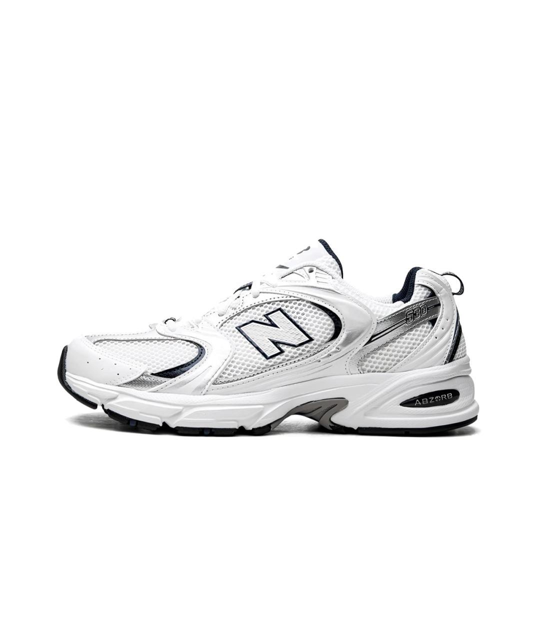 NEW BALANCE Белые текстильные кроссовки, фото 5