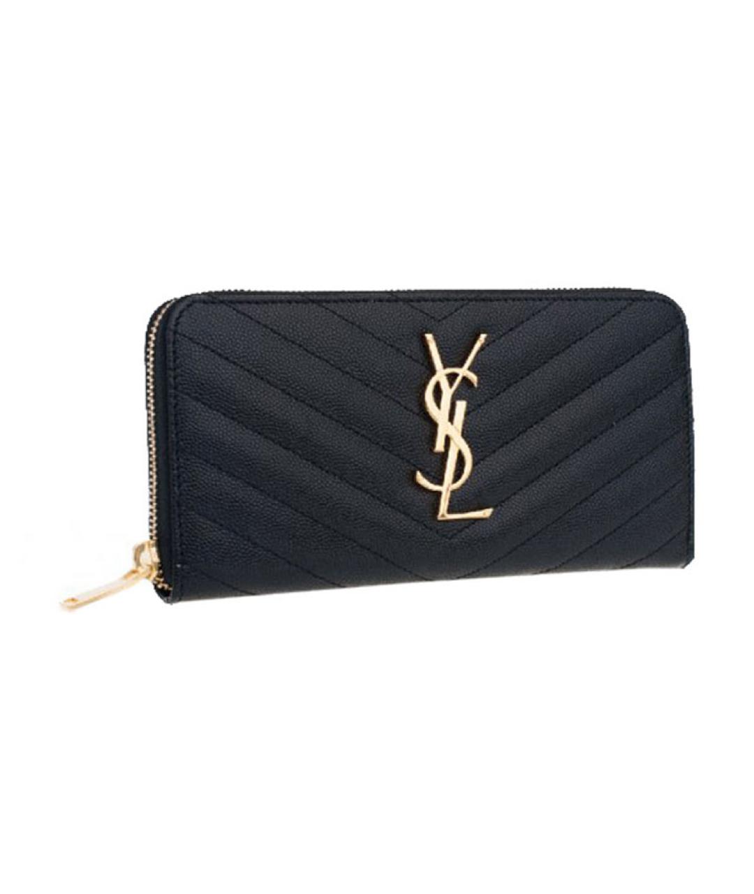 SAINT LAURENT Черный кошелек, фото 3