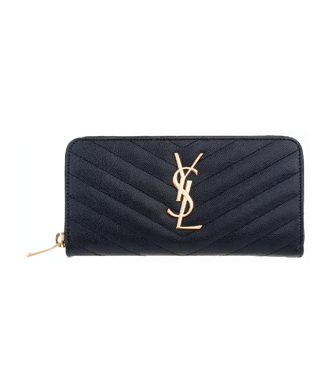 SAINT LAURENT Черный кошелек, фото 1