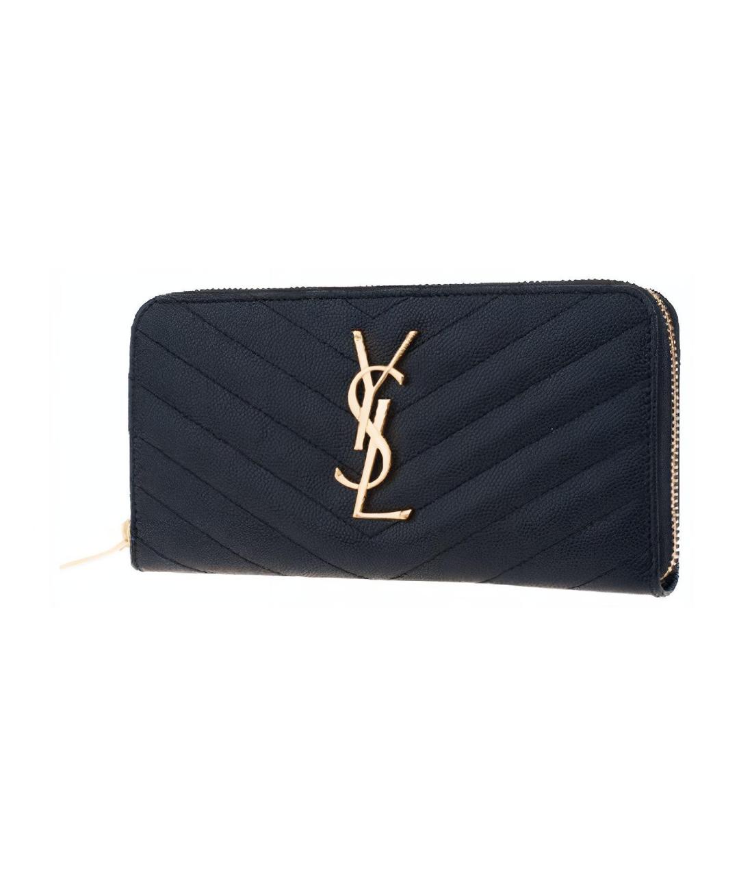 SAINT LAURENT Черный кошелек, фото 2