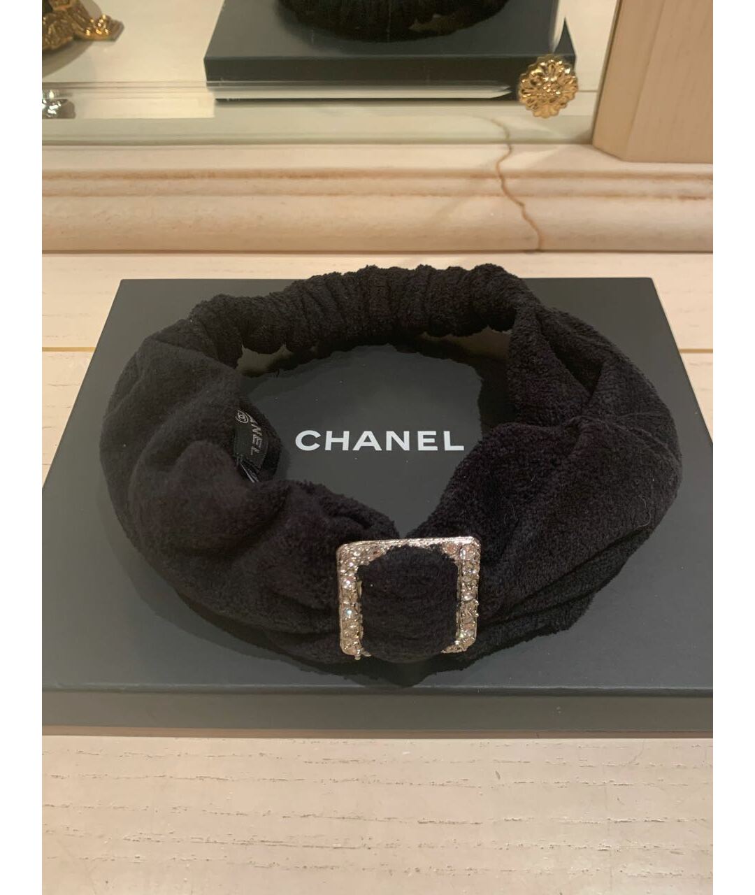 CHANEL PRE-OWNED Черная повязка на голову, фото 6