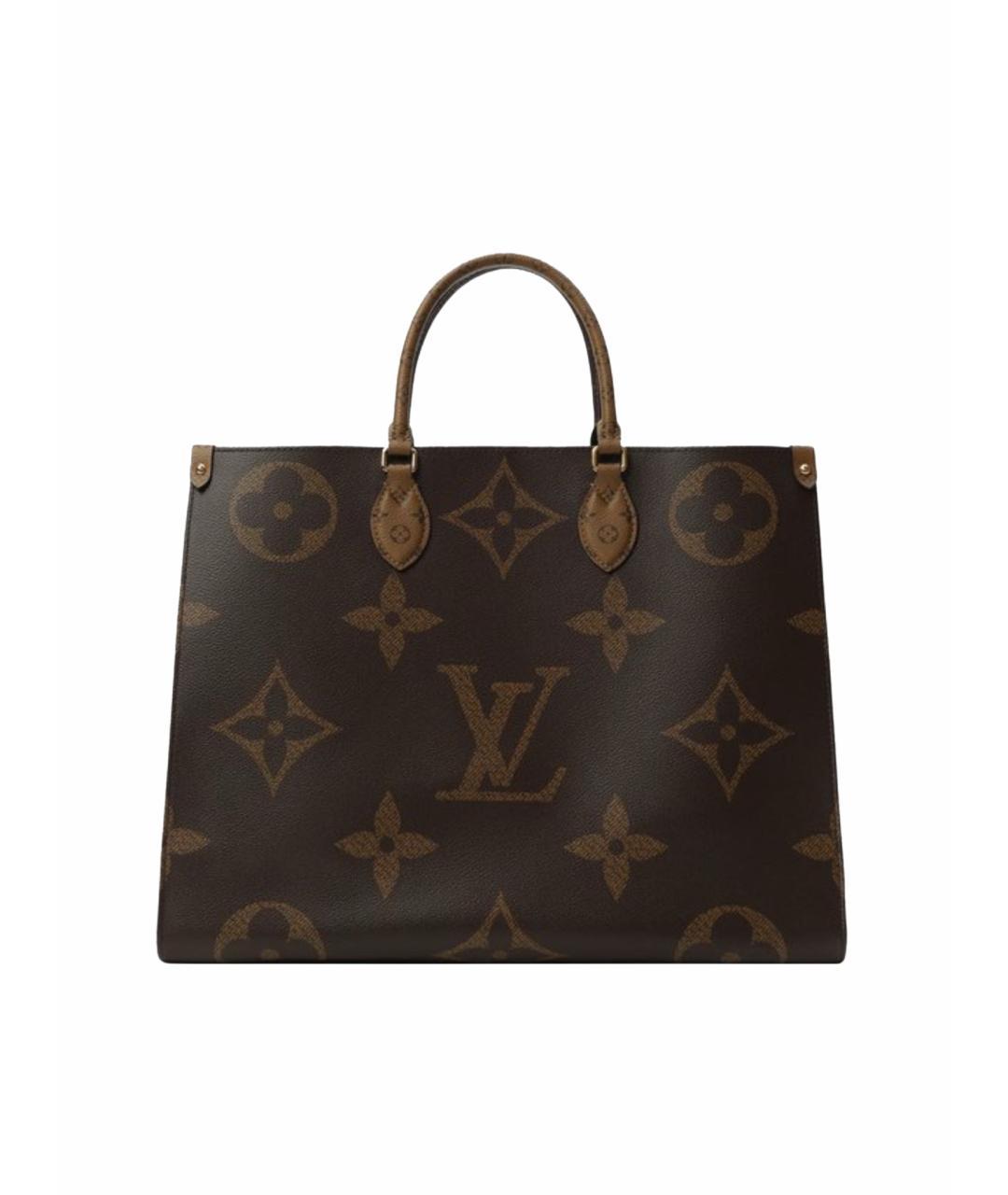 LOUIS VUITTON Коричневая кожаная сумка тоут, фото 1