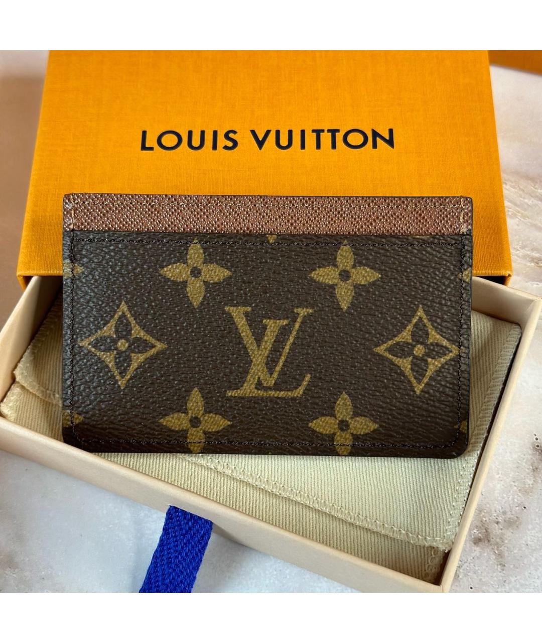 LOUIS VUITTON Коричневый кардхолдер, фото 2