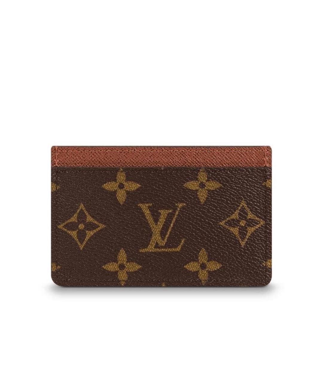 LOUIS VUITTON Коричневый кардхолдер, фото 5