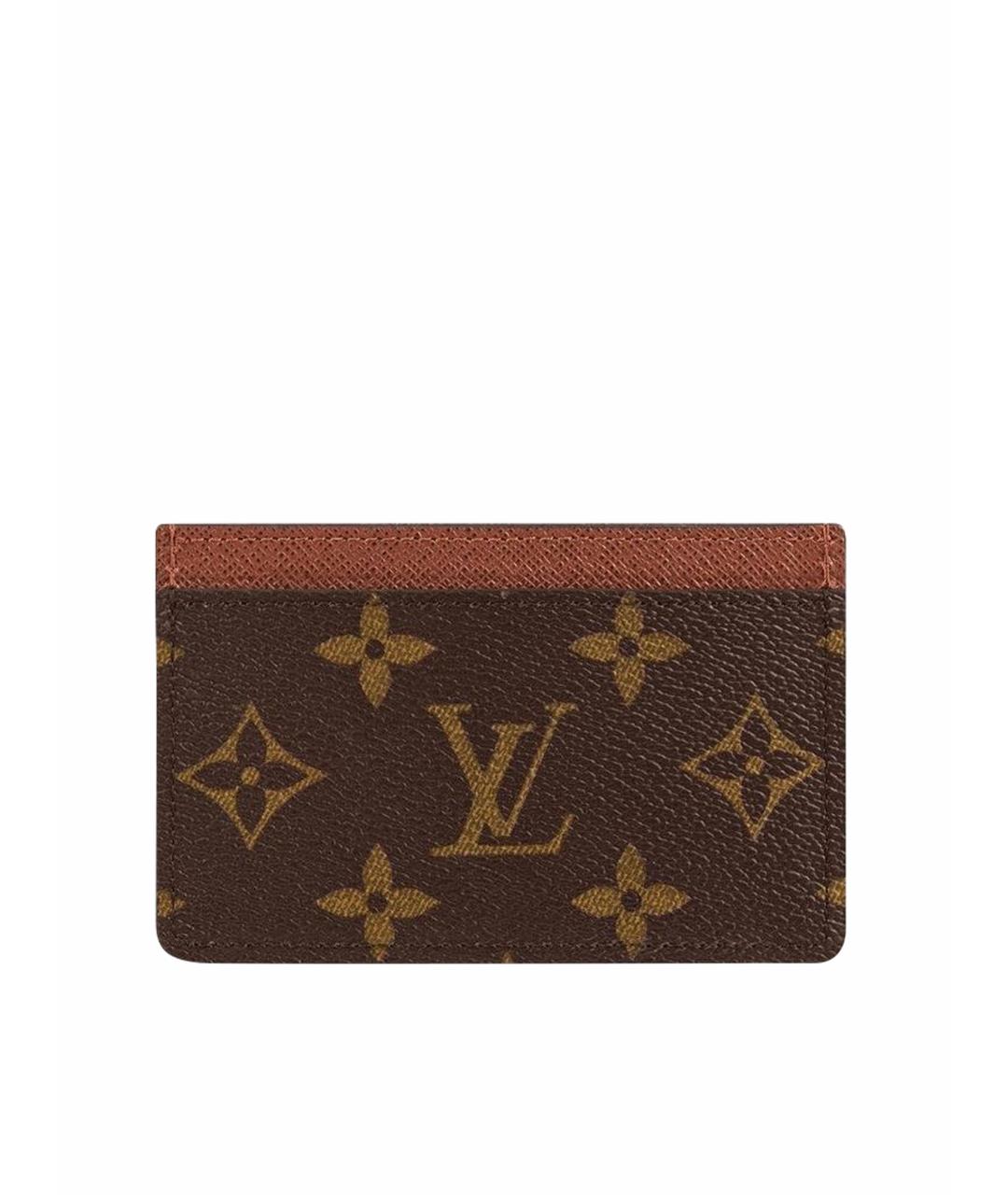 LOUIS VUITTON Коричневый кардхолдер, фото 1