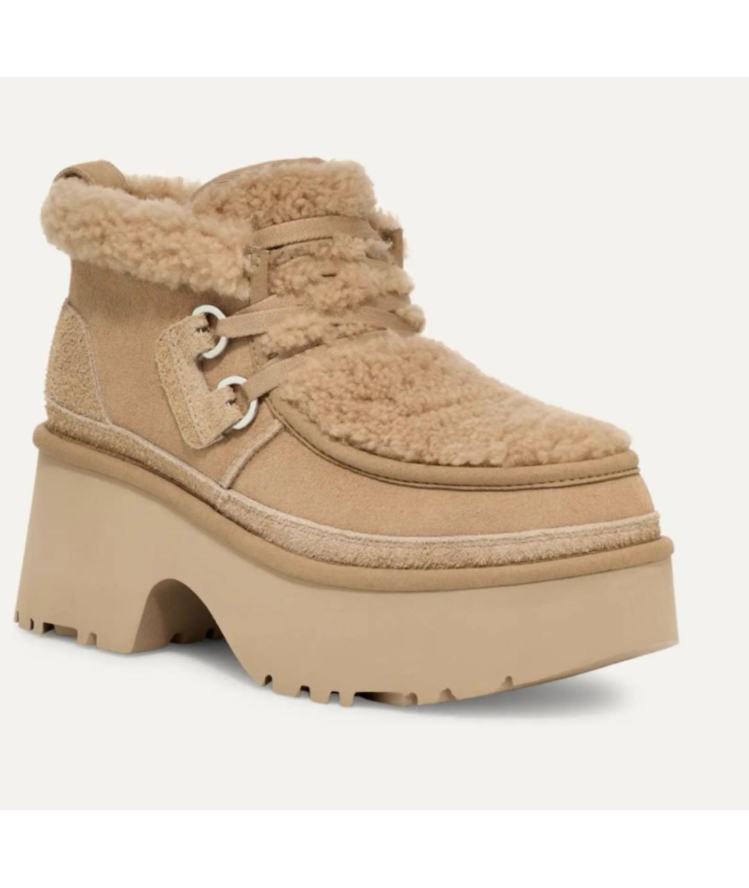 UGG AUSTRALIA Бежевые замшевые ботинки, фото 2