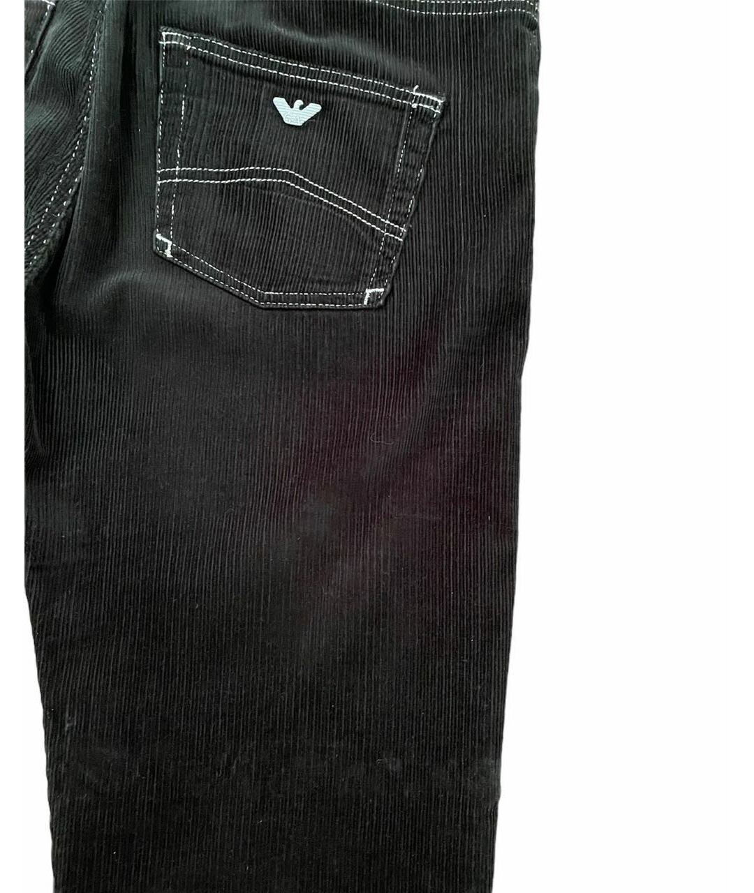 ARMANI JEANS Черные хлопковые повседневные брюки, фото 4