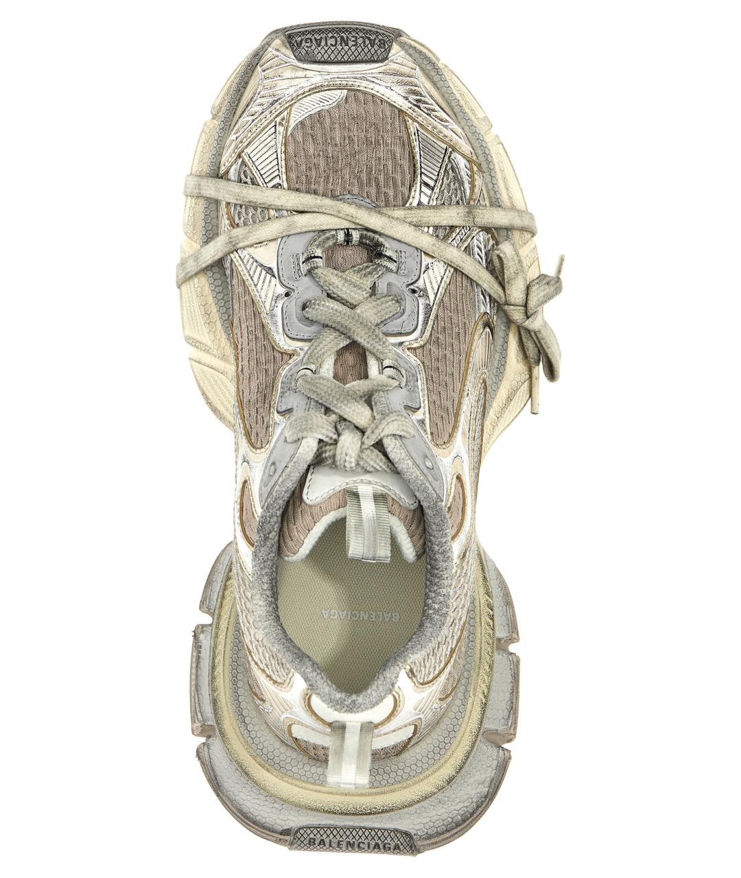 BALENCIAGA Серые синтетические низкие кроссовки / кеды, фото 4