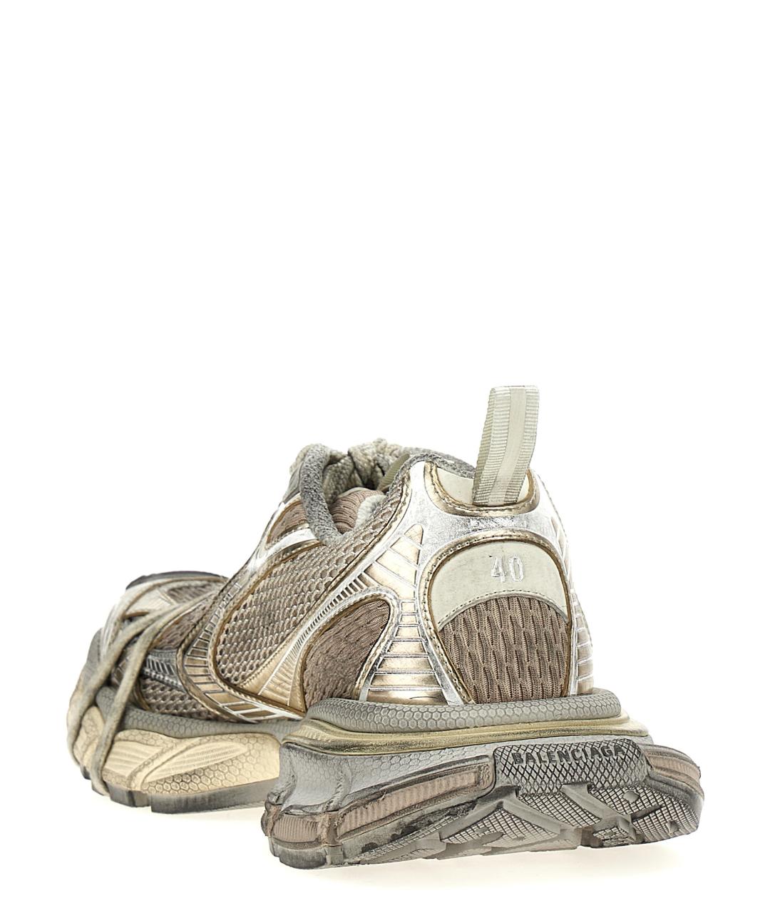 BALENCIAGA Серые синтетические низкие кроссовки / кеды, фото 3