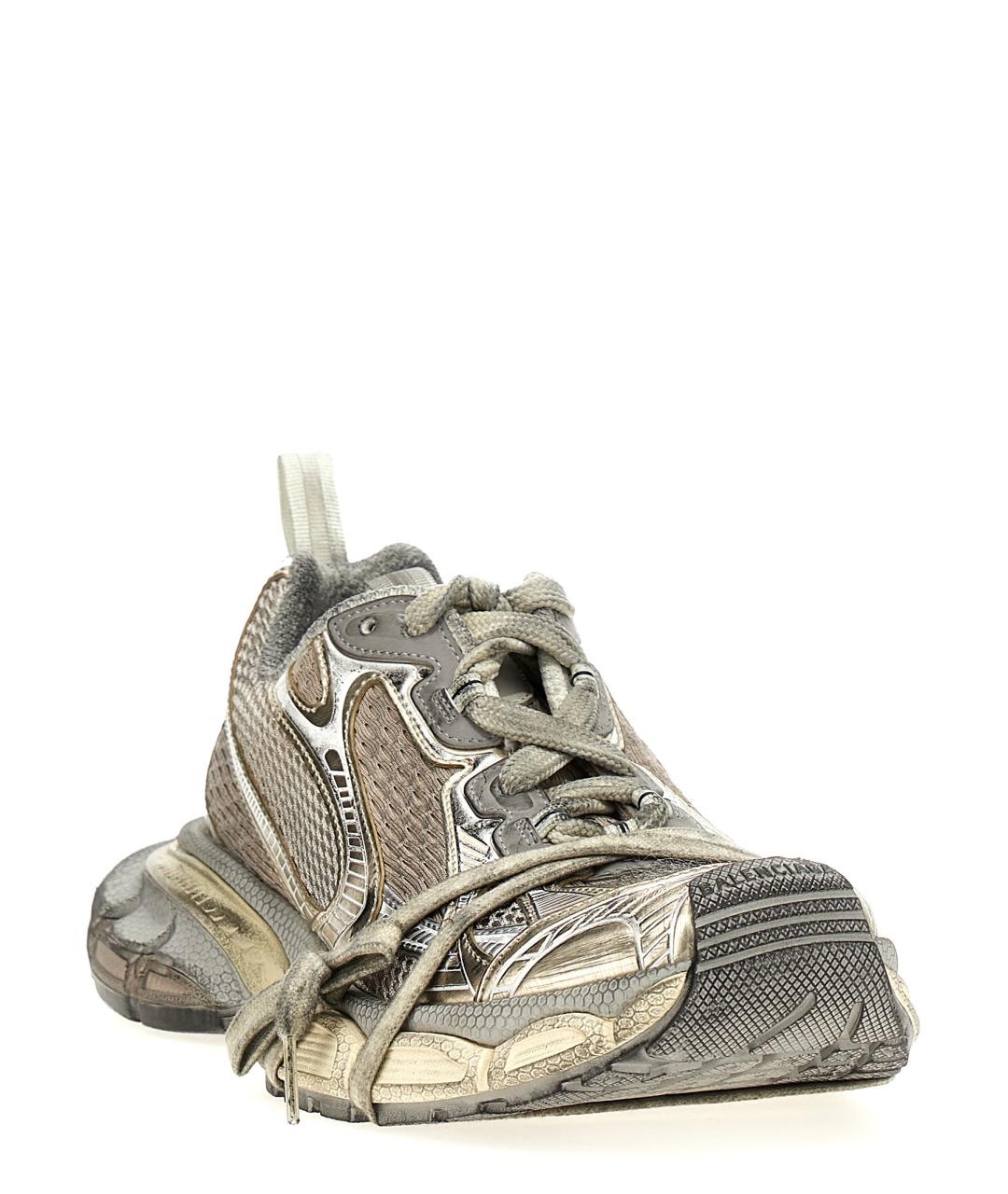 BALENCIAGA Серые синтетические низкие кроссовки / кеды, фото 2