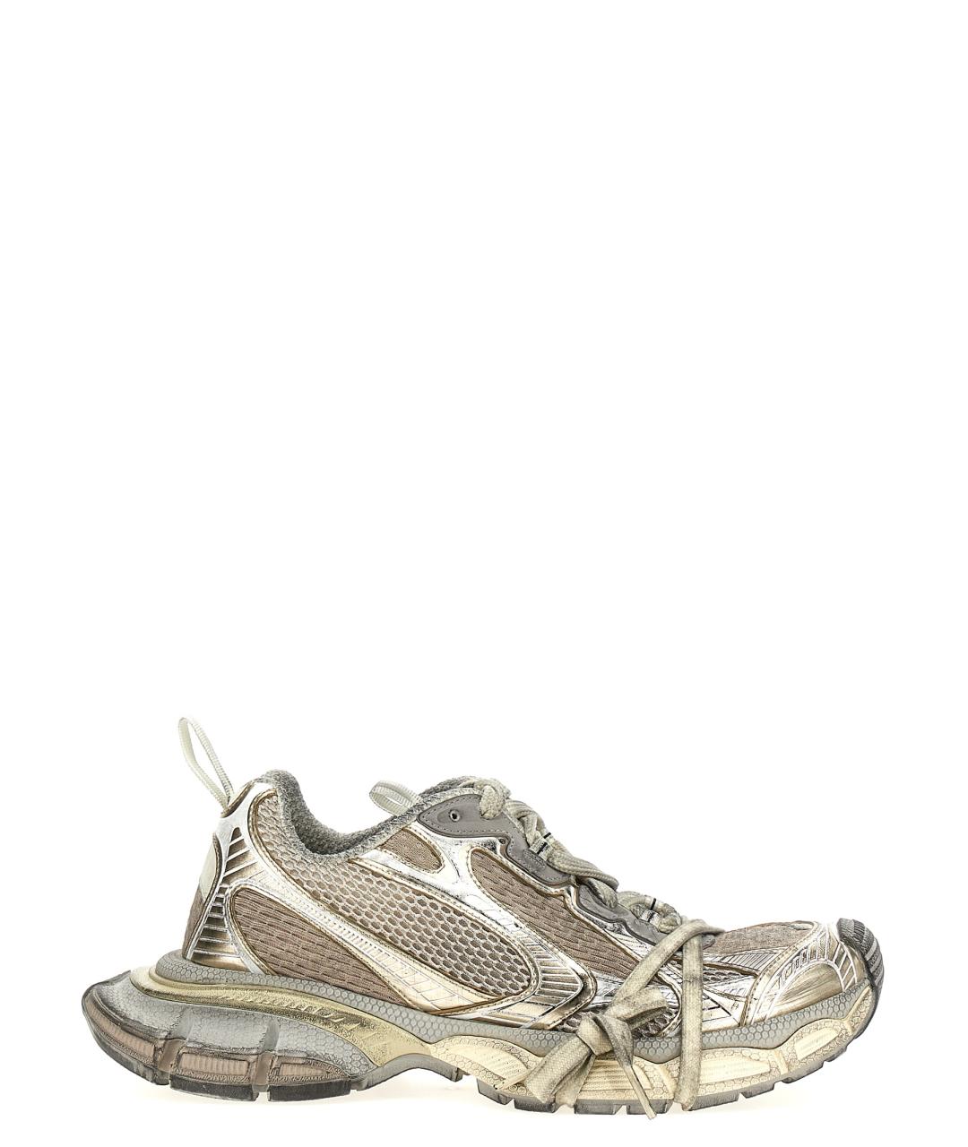 BALENCIAGA Серые синтетические низкие кроссовки / кеды, фото 1