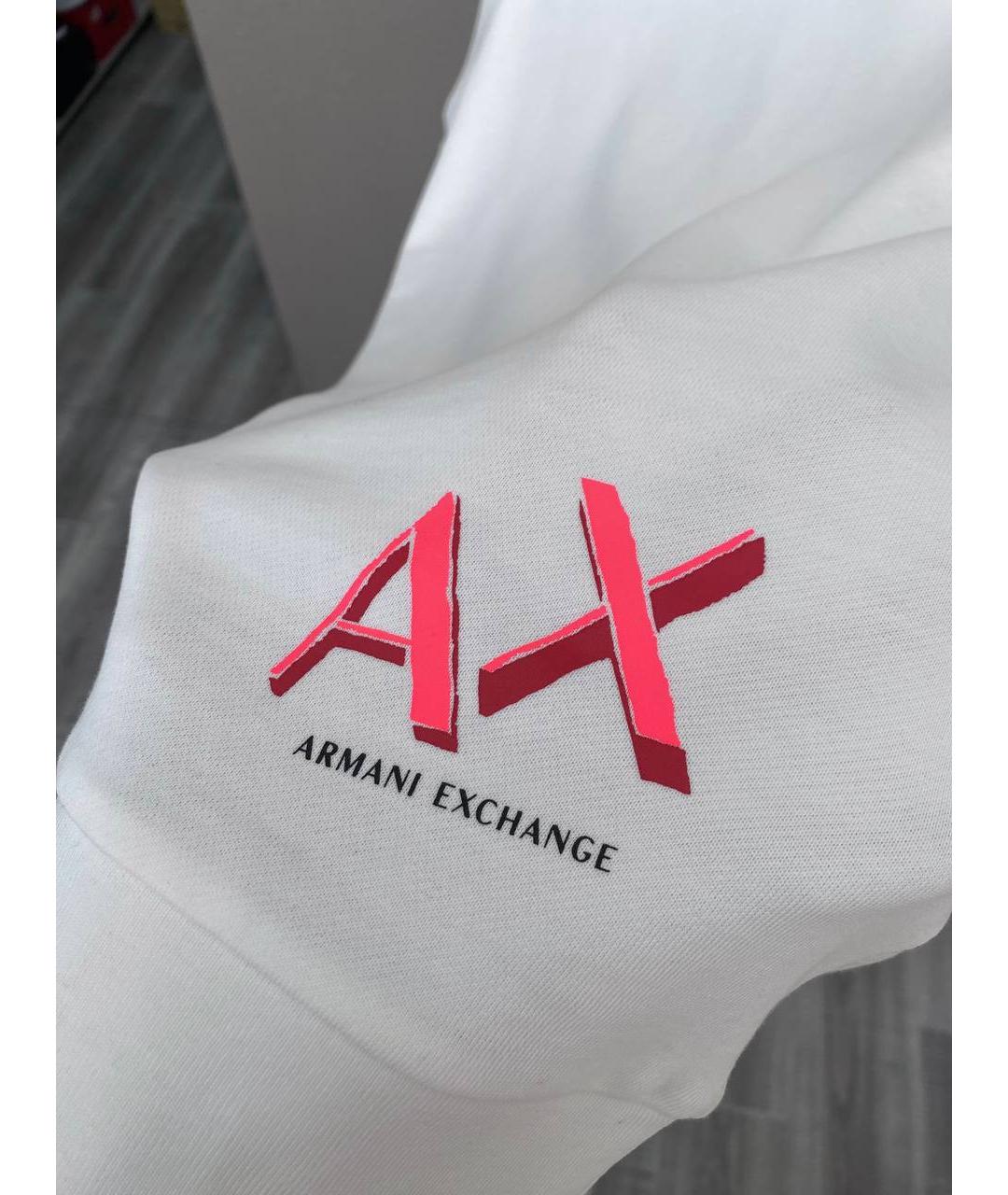 ARMANI EXCHANGE Белая хлопковая футболка, фото 6