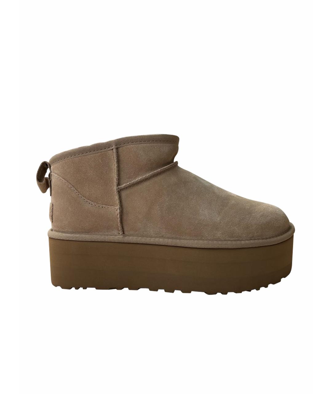 UGG AUSTRALIA Бежевые замшевые ботинки, фото 1