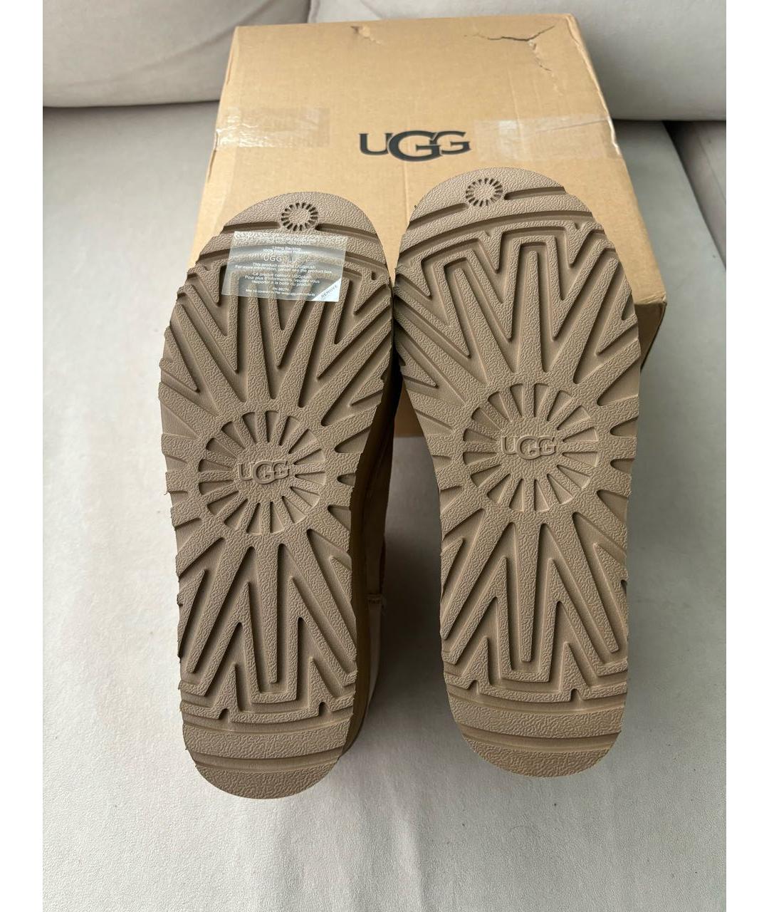 UGG AUSTRALIA Бежевые замшевые ботинки, фото 3