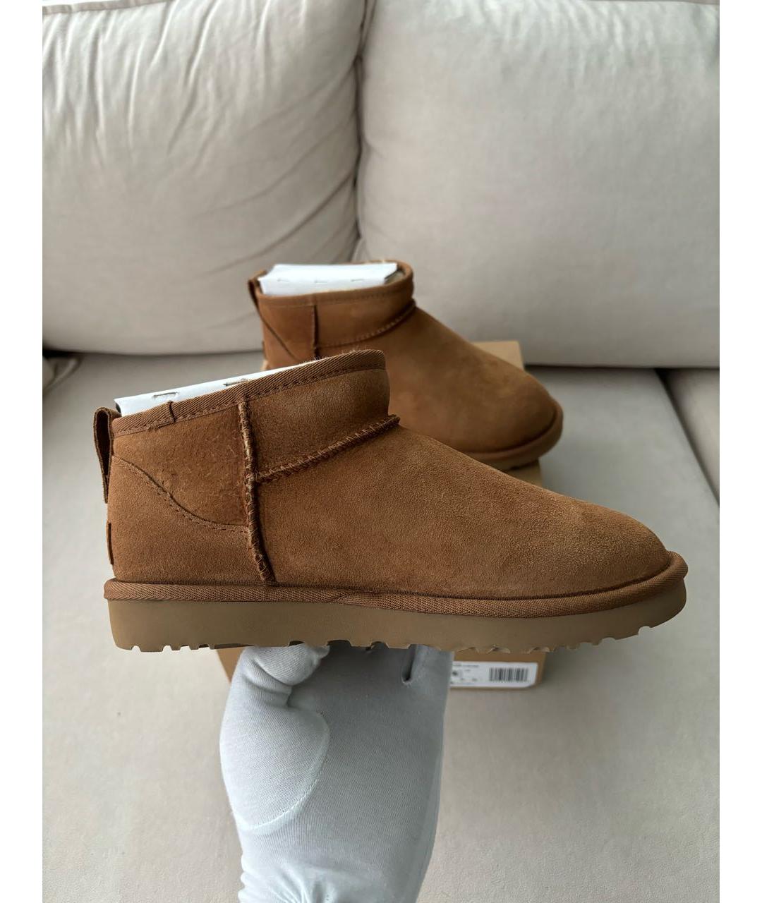 UGG AUSTRALIA Коричневые замшевые ботинки, фото 2