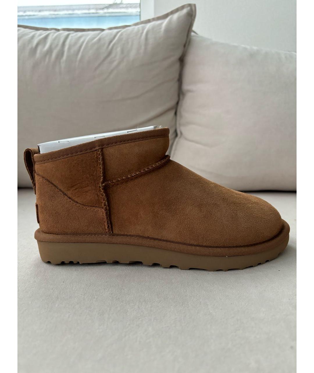 UGG AUSTRALIA Коричневые замшевые ботинки, фото 8