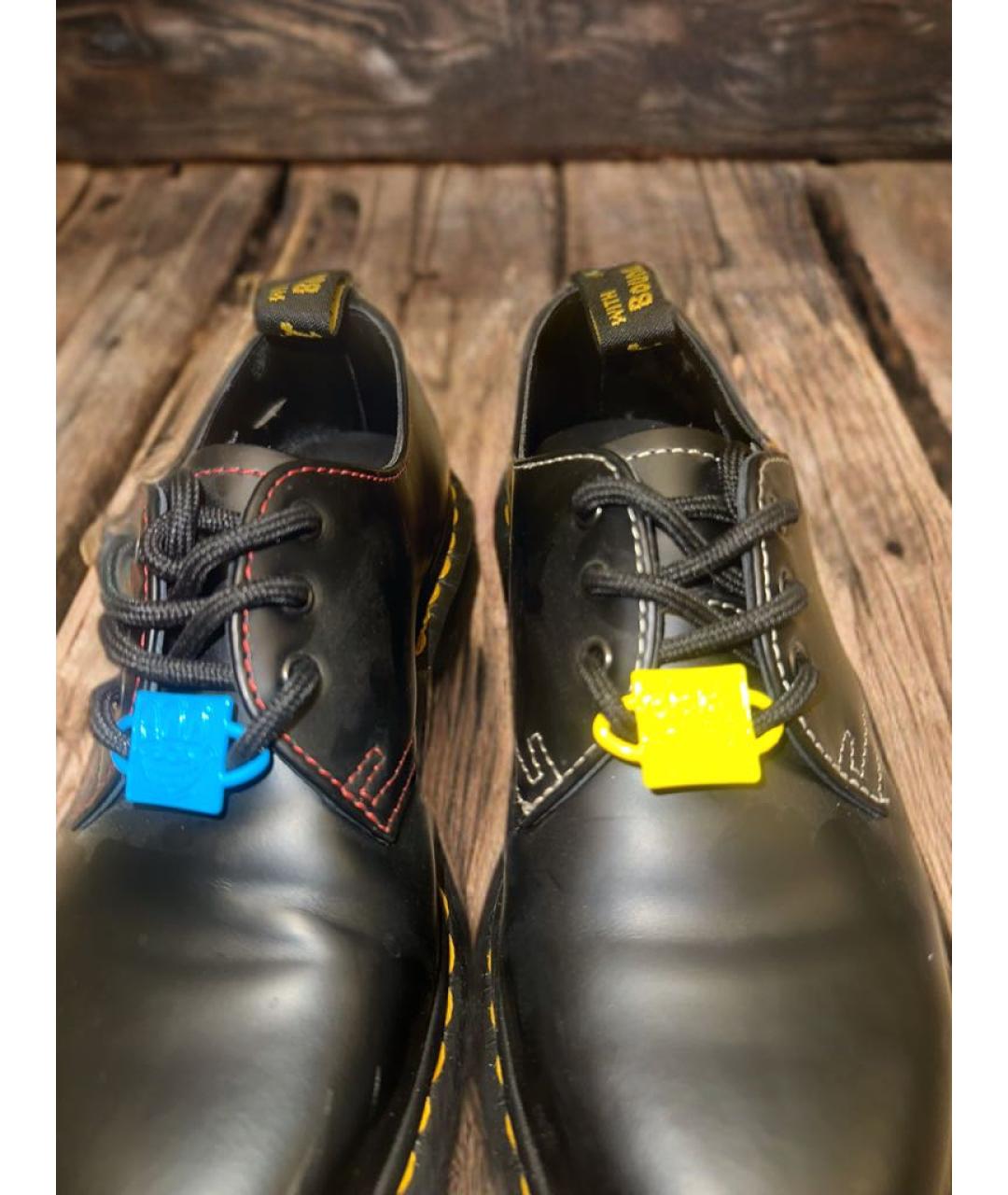 DR. MARTENS Черные кожаные ботинки, фото 3