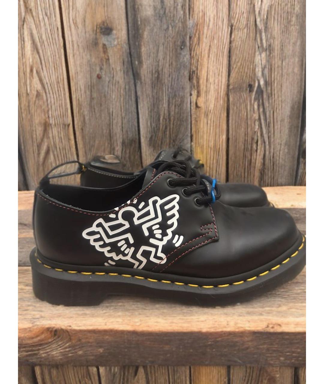 DR. MARTENS Черные кожаные ботинки, фото 8