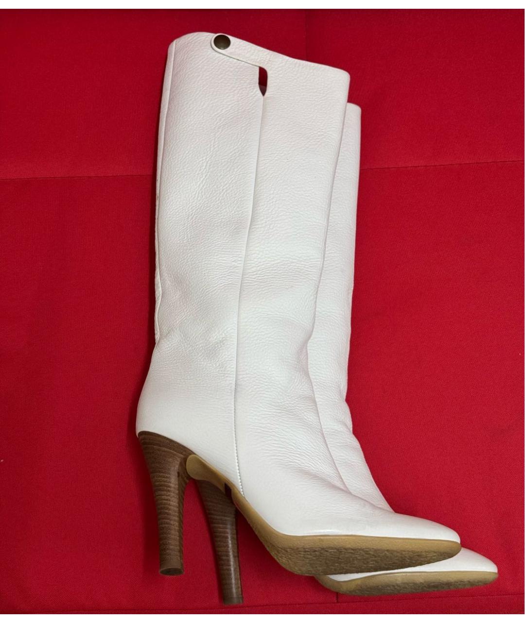 GIUSEPPE ZANOTTI DESIGN Белые кожаные сапоги, фото 3