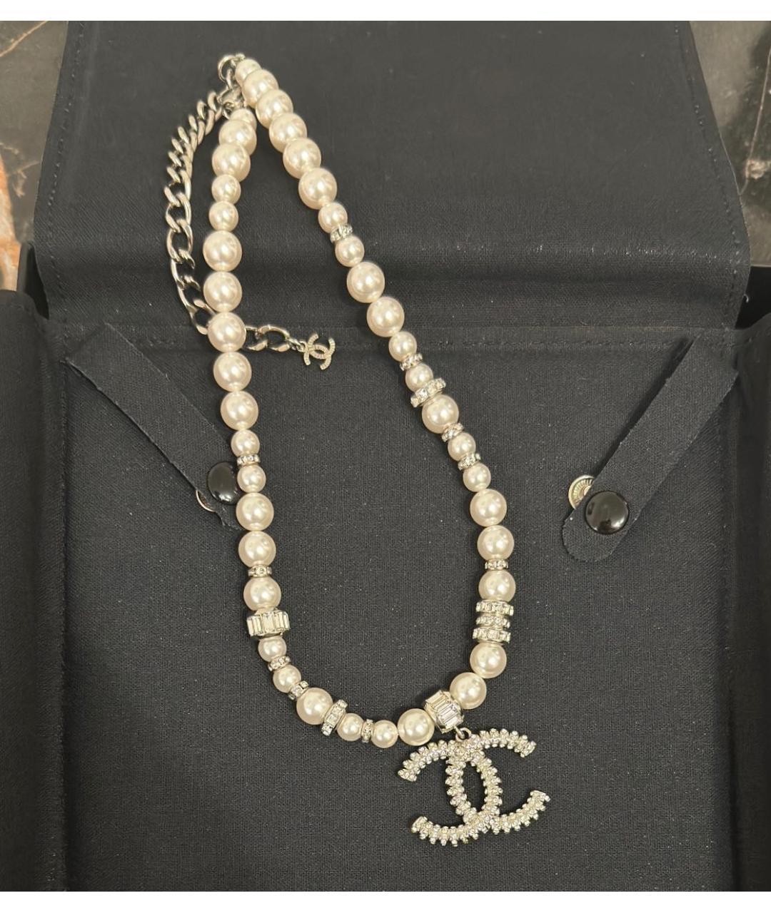 CHANEL Серебряное латунное колье, фото 2