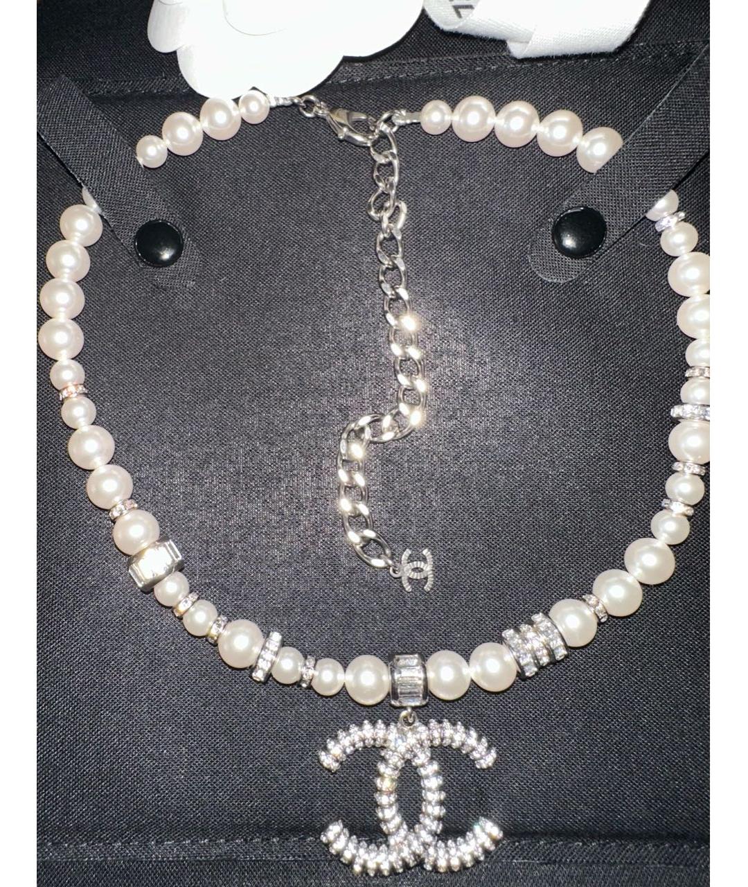 CHANEL Серебряное латунное колье, фото 2