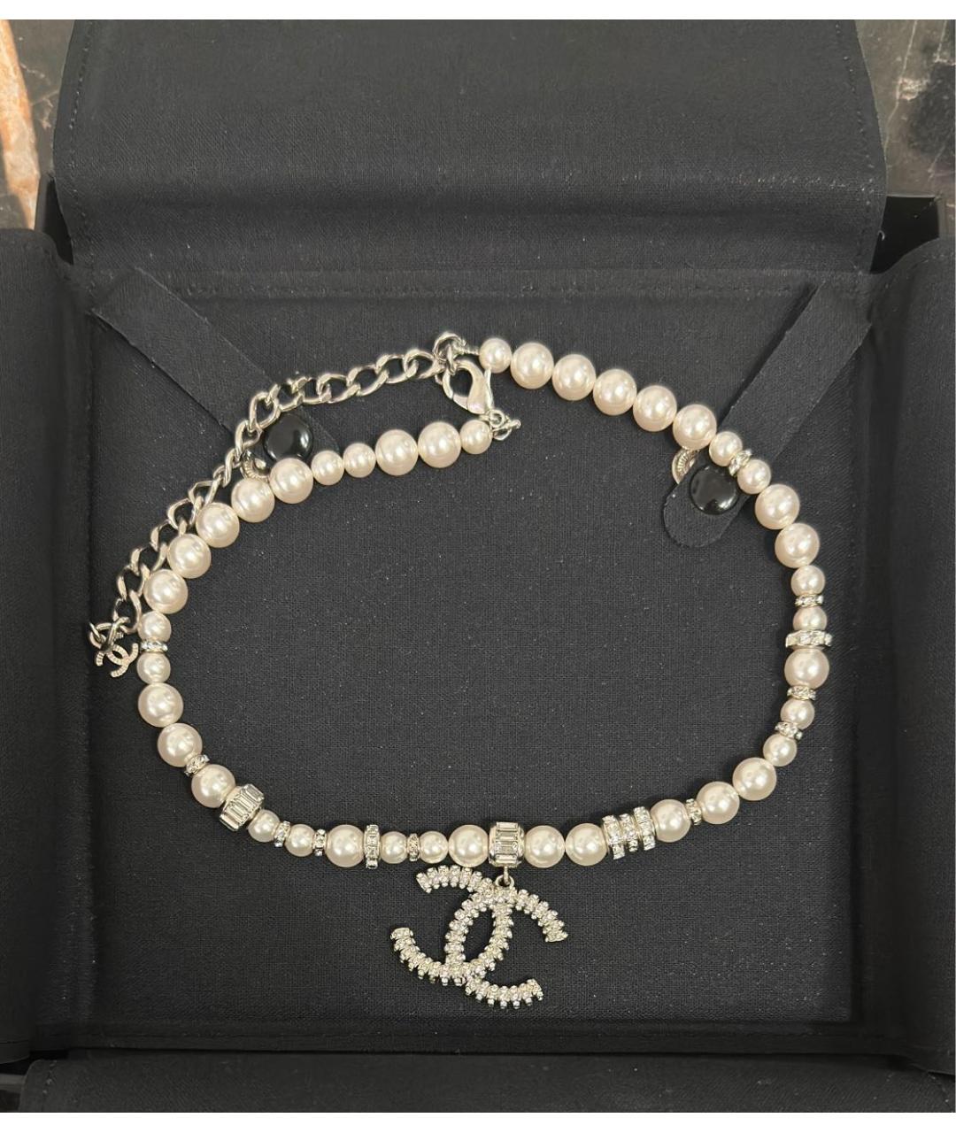 CHANEL Серебряное латунное колье, фото 5