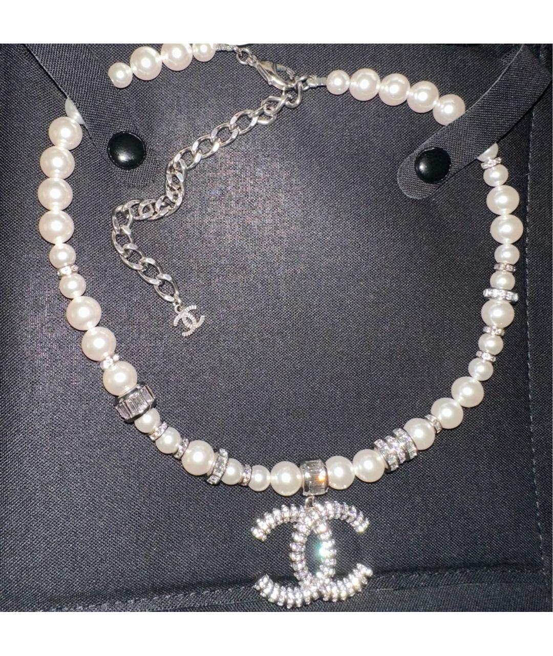 CHANEL Серебряное латунное колье, фото 3
