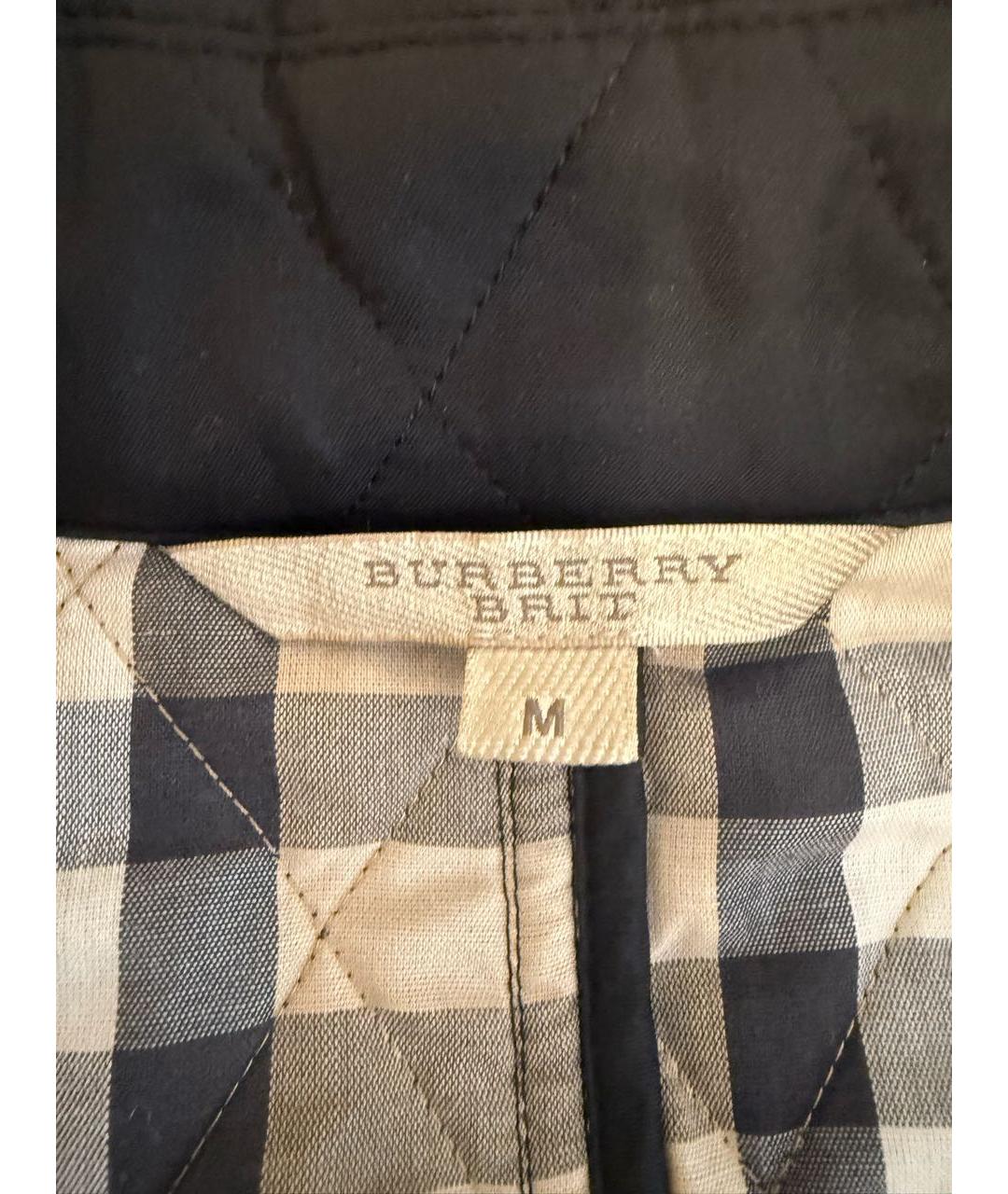 BURBERRY Черное полиэстеровое пальто, фото 3