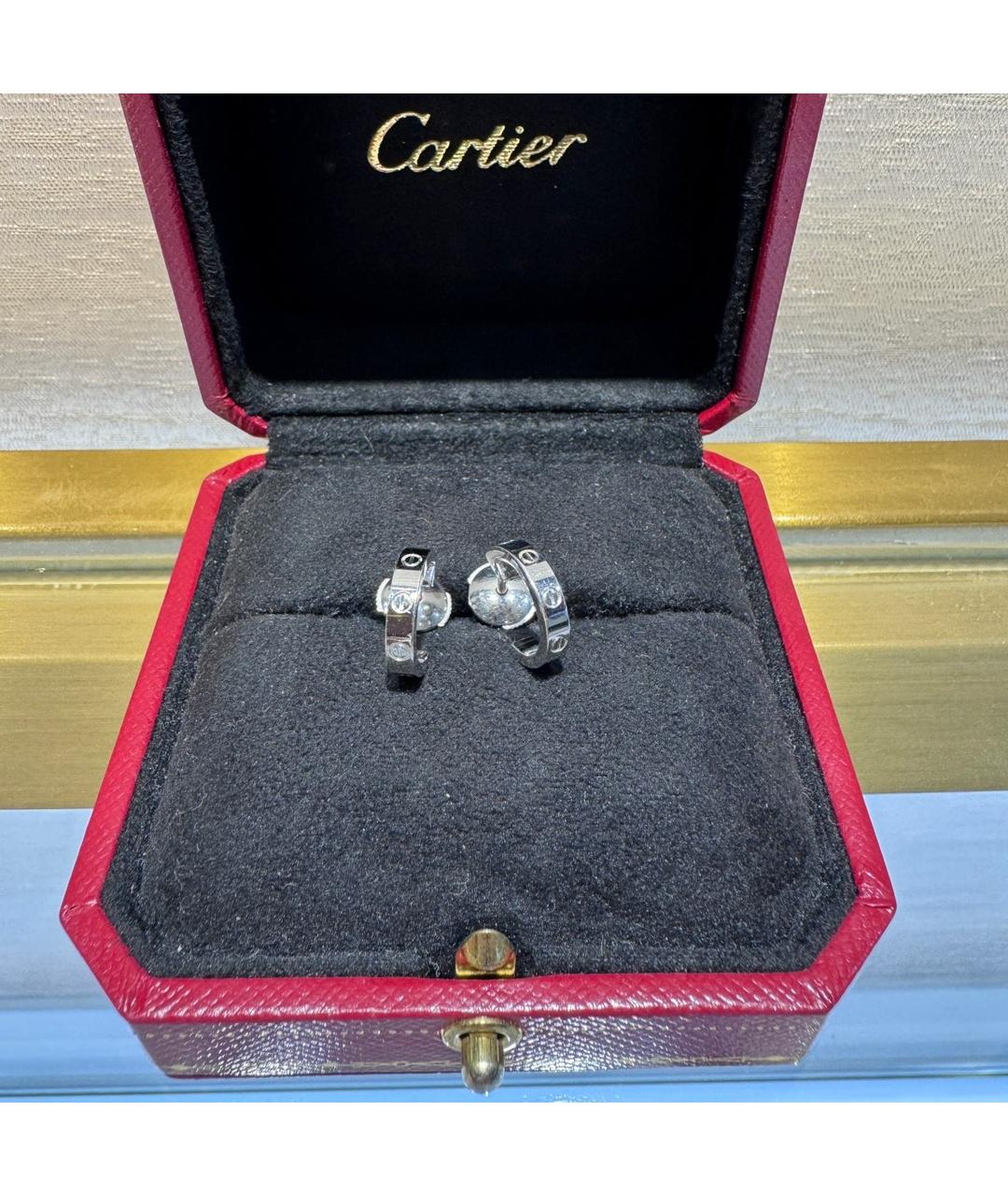 CARTIER Серебряные серьги из белого золота, фото 2