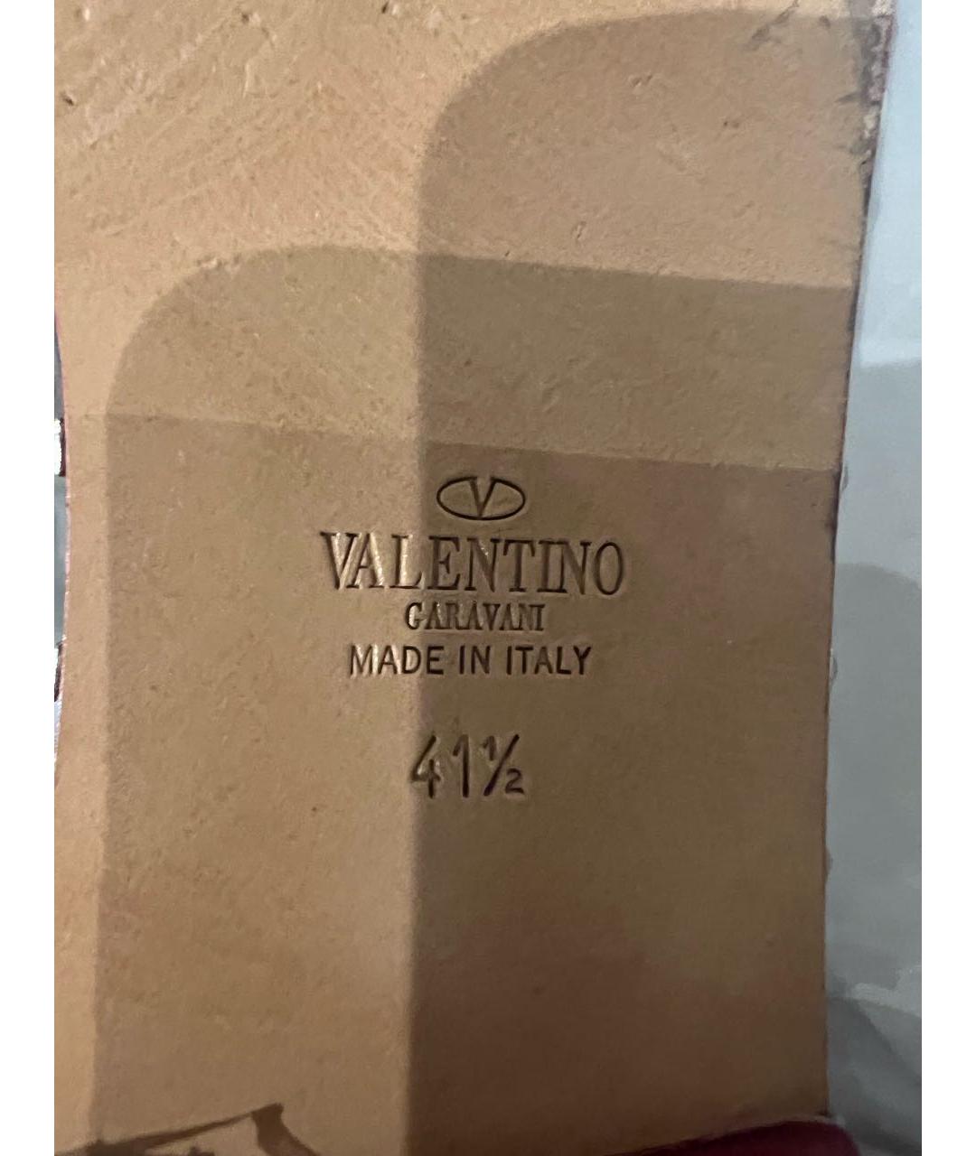 VALENTINO Красные кожаные босоножки, фото 6