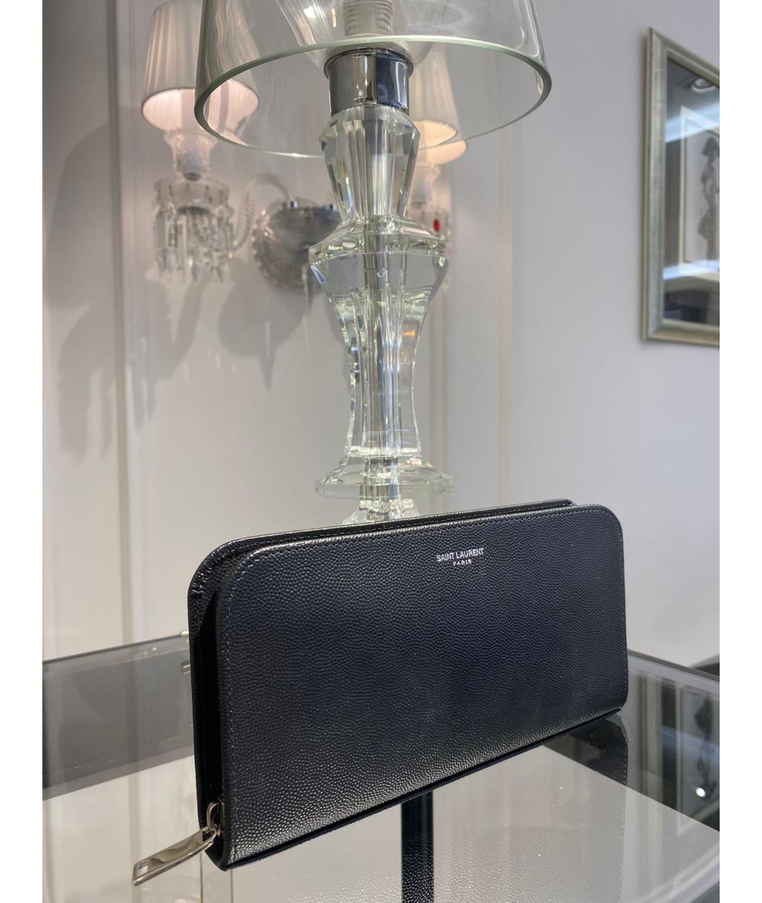 SAINT LAURENT Черный кошелек, фото 2