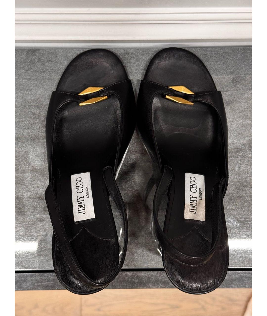 JIMMY CHOO Черные кожаные туфли, фото 3