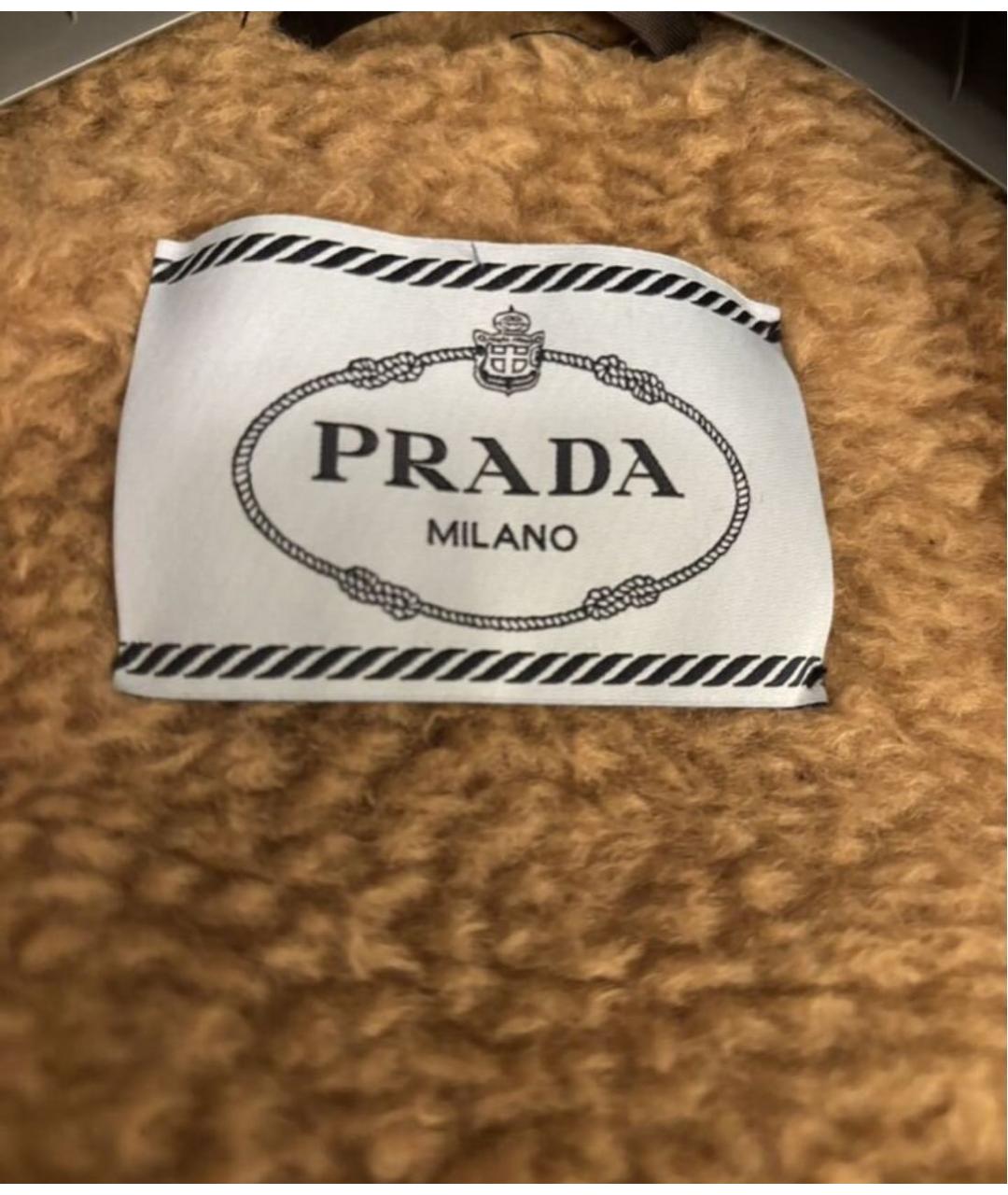 PRADA Коричневая шерстяная парка, фото 3