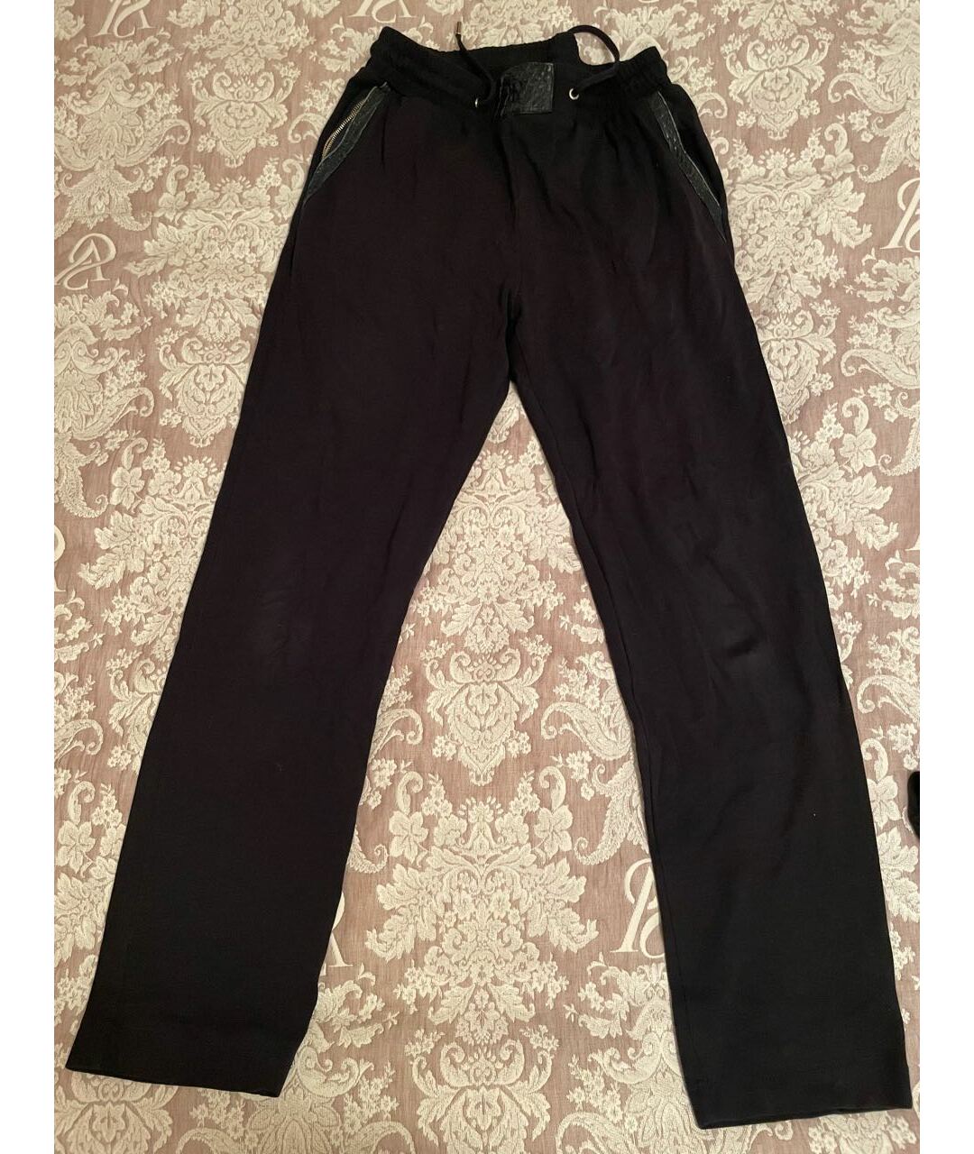 STEFANO RICCI Темно-синие повседневные брюки, фото 9