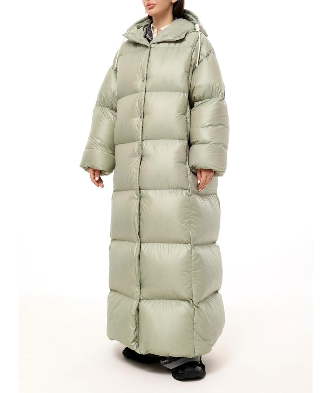 JIL SANDER Зеленый пуховик, фото 4