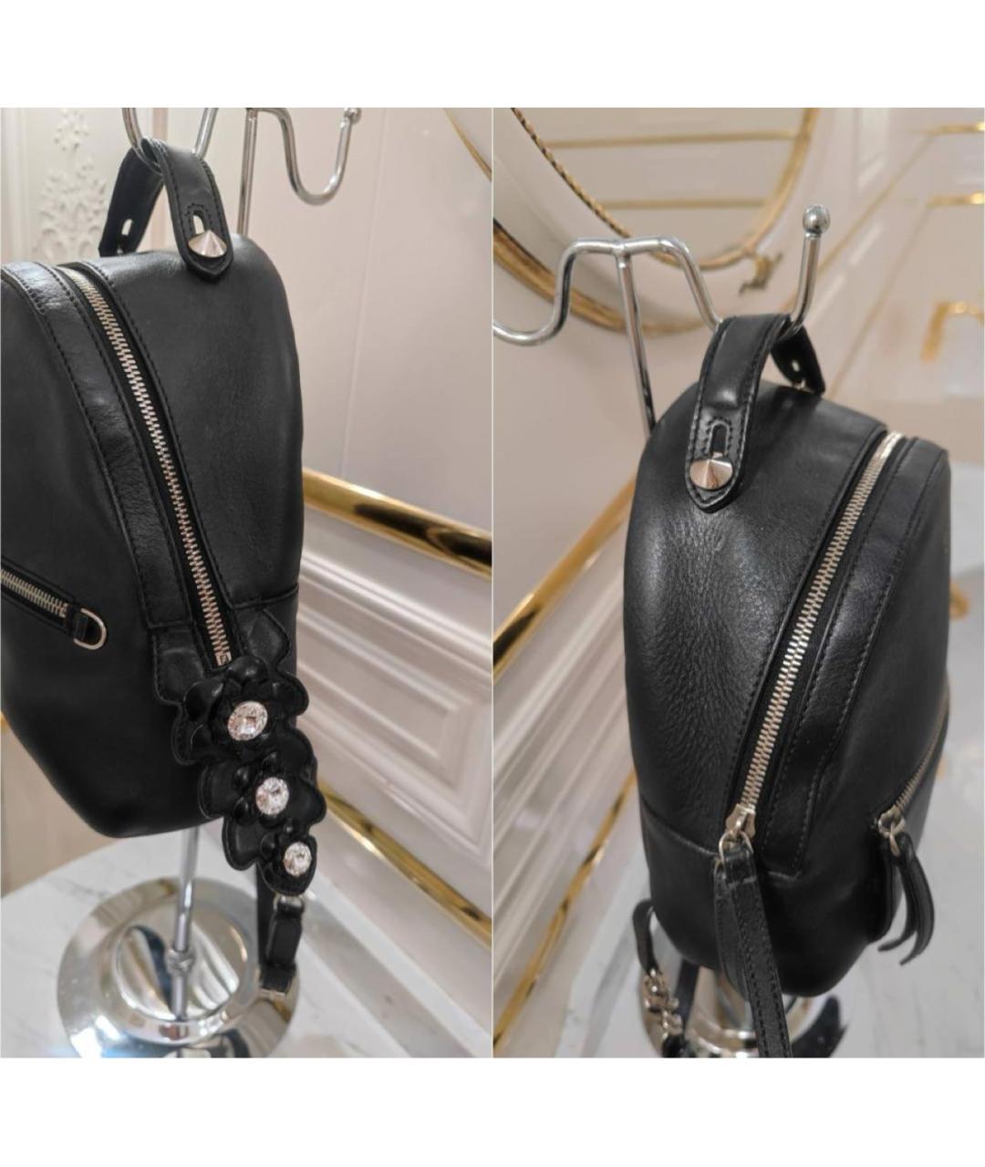 FENDI Черный кожаный рюкзак, фото 2