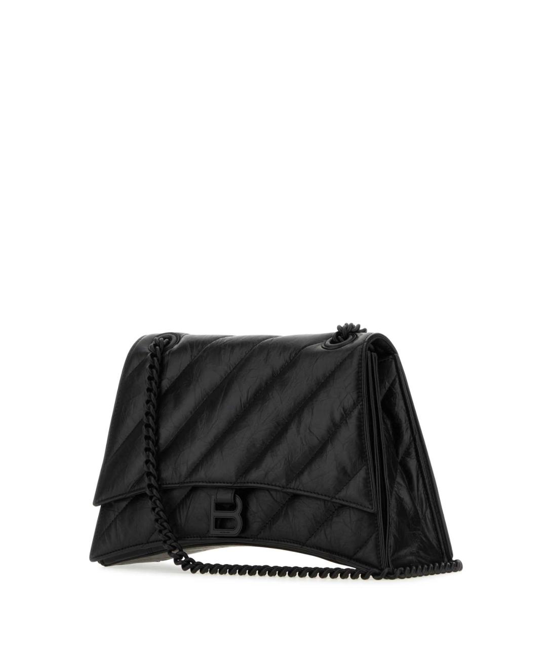 BALENCIAGA Черная кожаная сумка через плечо, фото 2