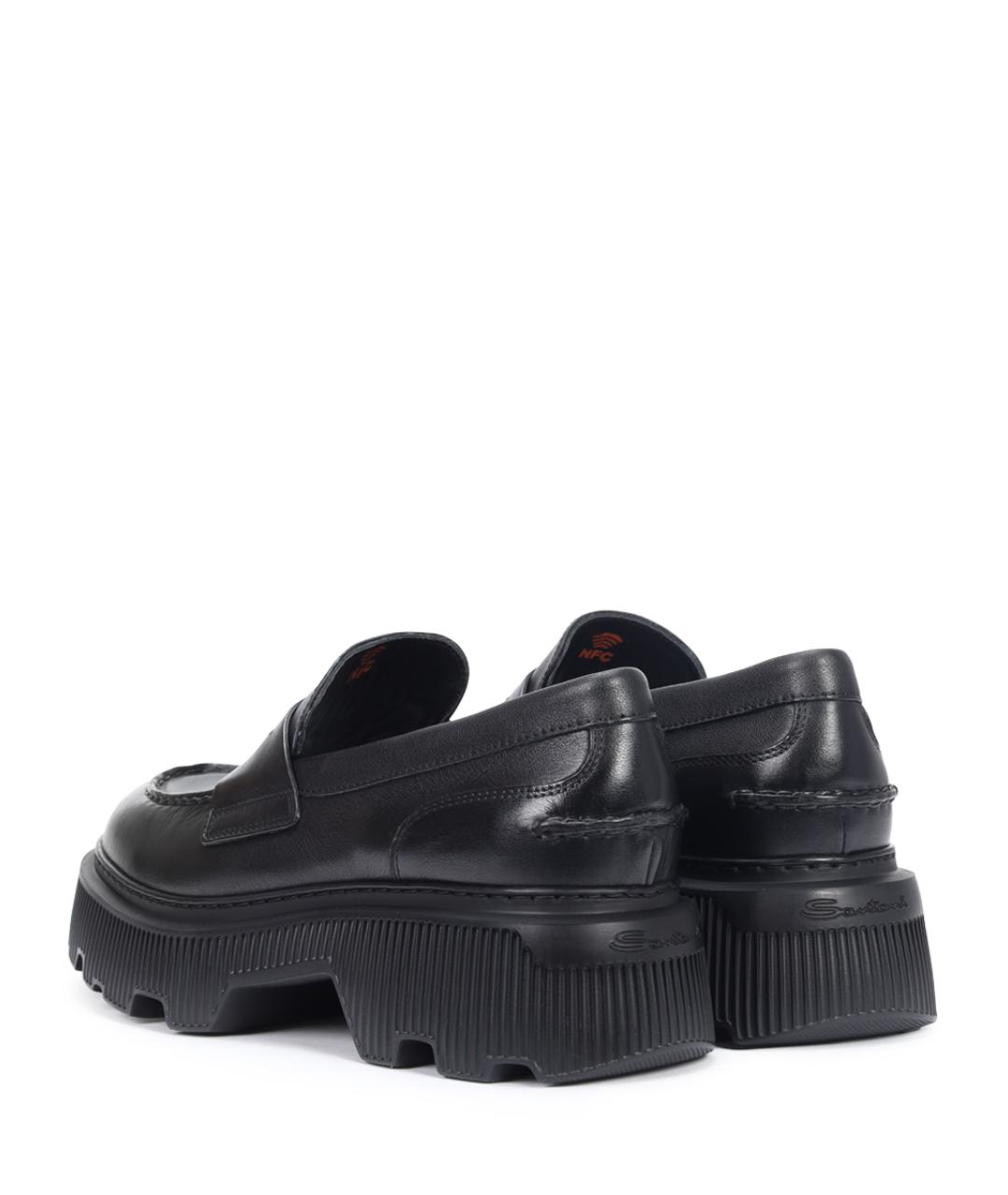 SANTONI Черные лоферы, фото 4
