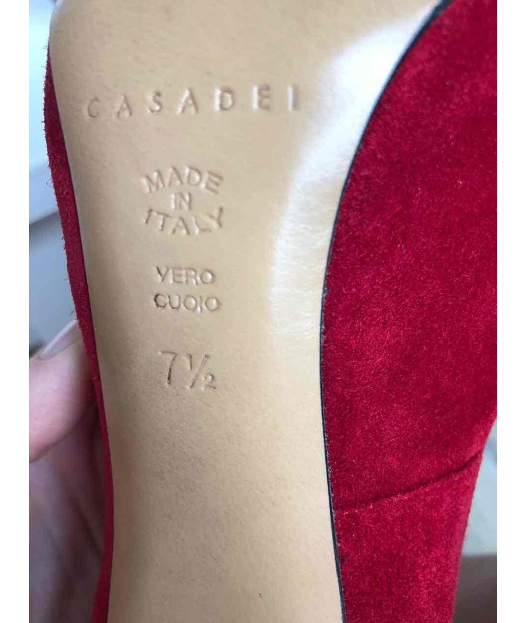CASADEI Красные замшевые туфли, фото 4