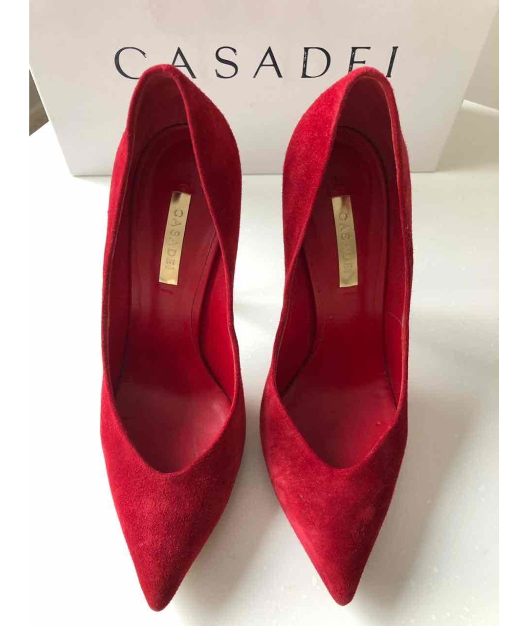 CASADEI Красные замшевые туфли, фото 2