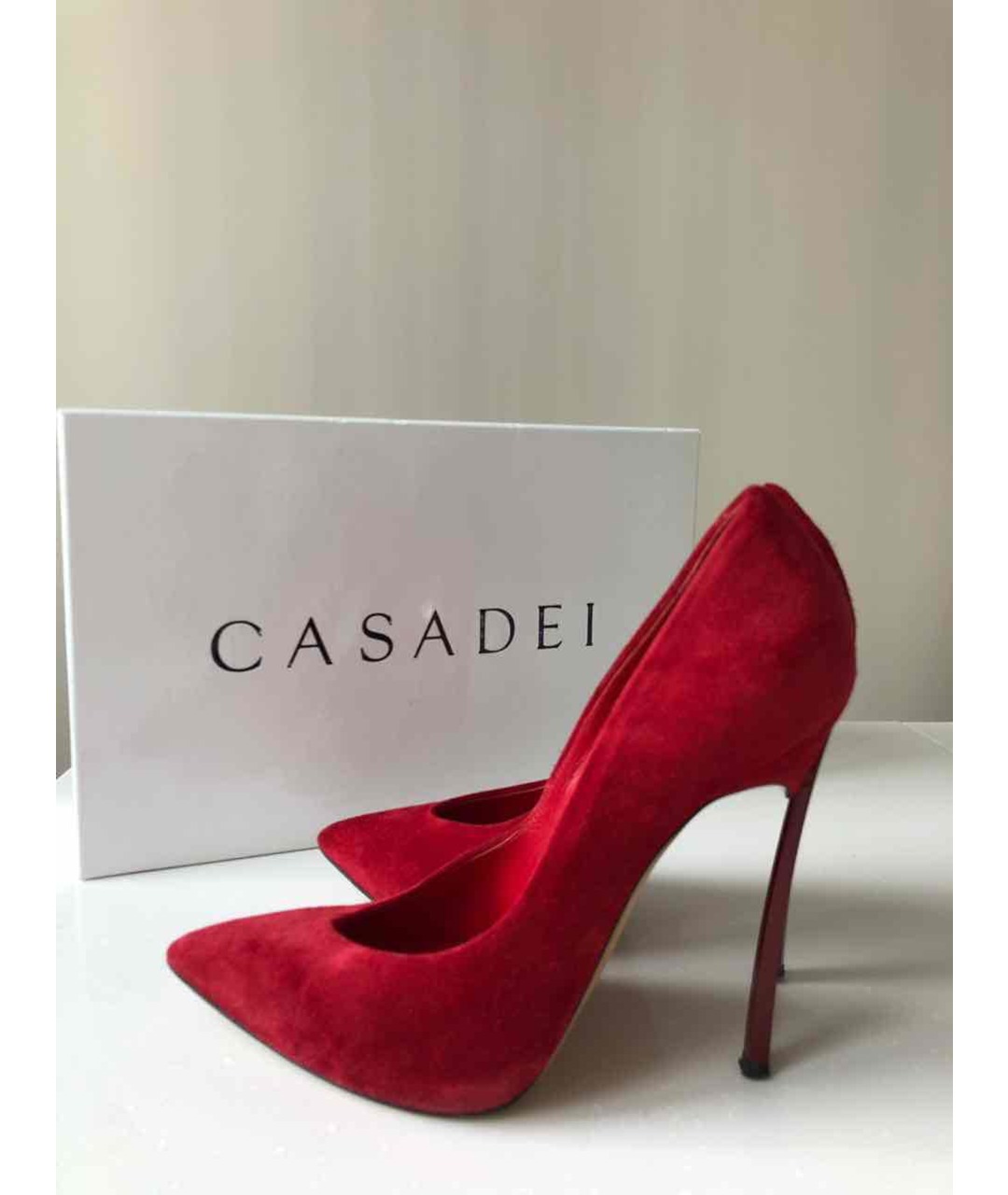 CASADEI Красные замшевые туфли, фото 5