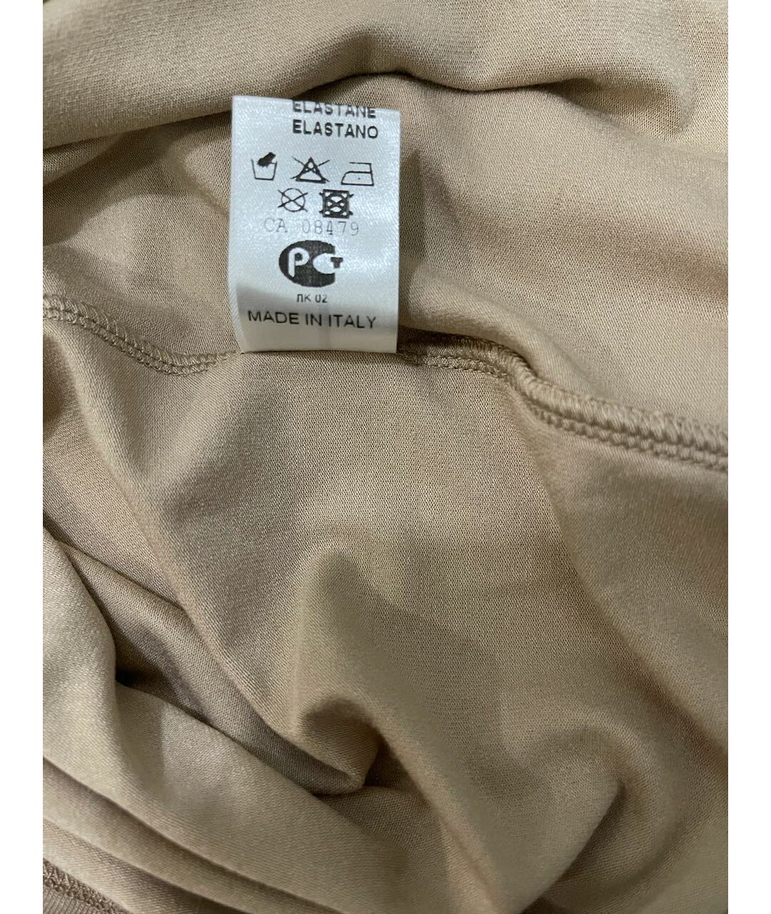 TWIN-SET Бежевое вискозное повседневное платье, фото 6