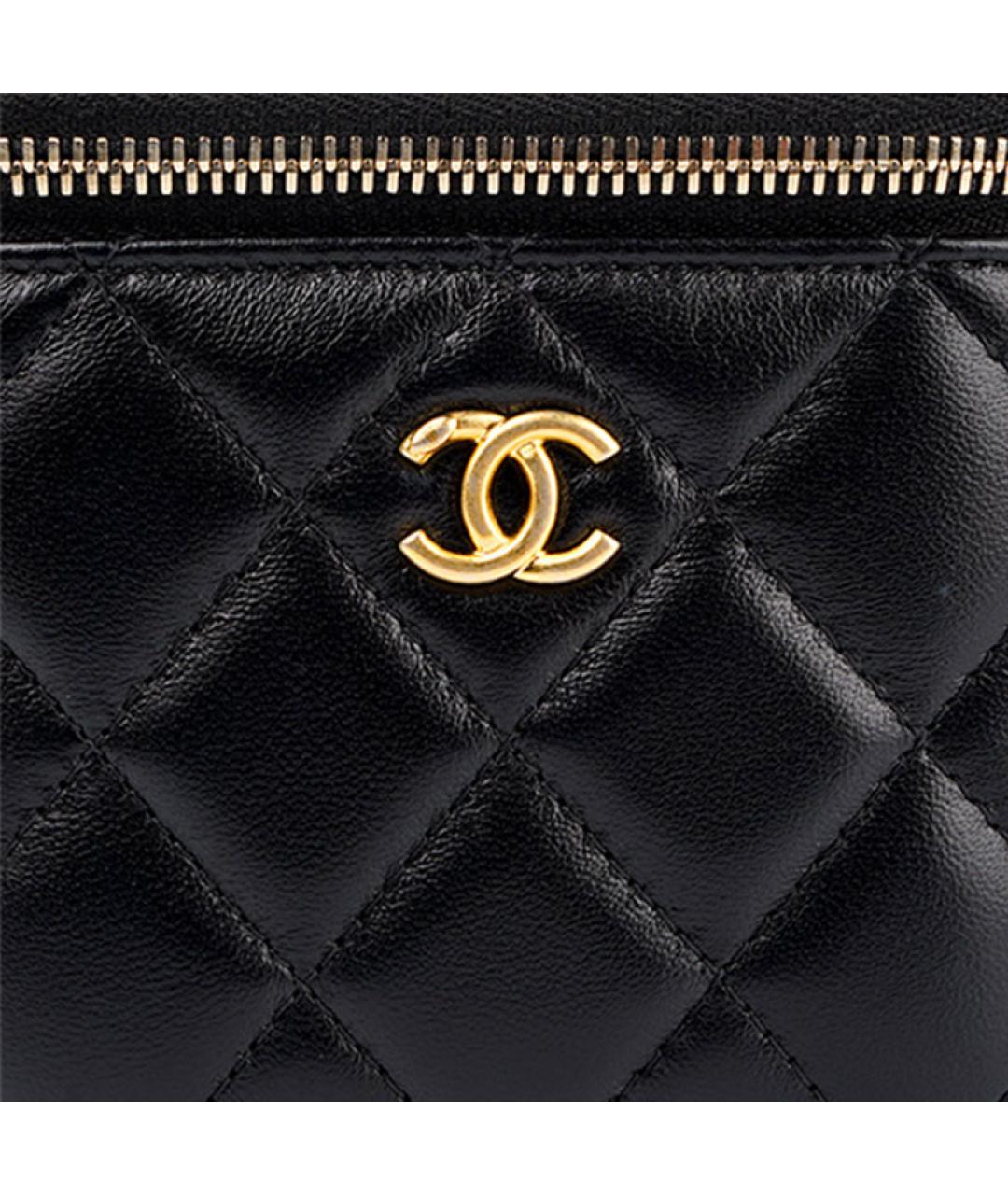 CHANEL Черная кожаная сумка через плечо, фото 6