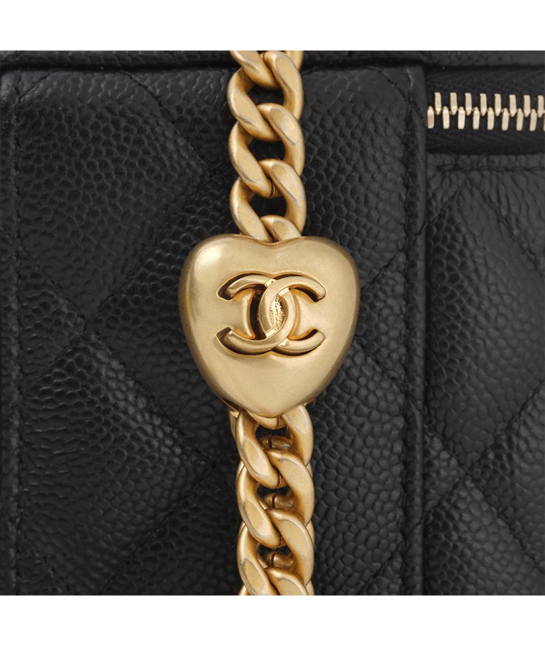 CHANEL Черная кожаная сумка через плечо, фото 8
