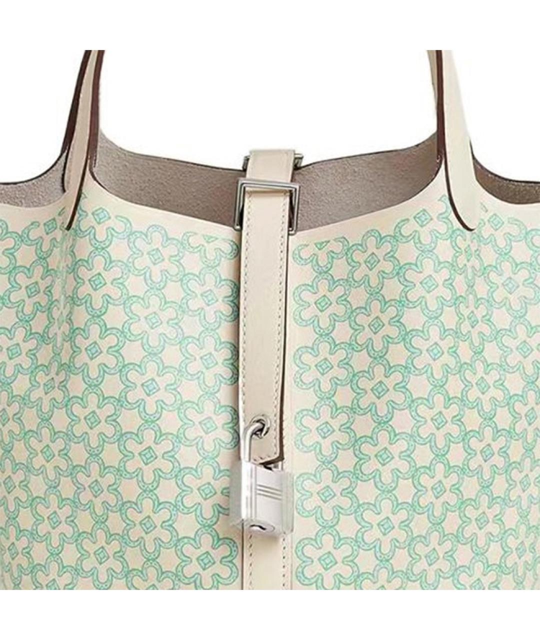 HERMES Салатовая кожаная сумка через плечо, фото 4