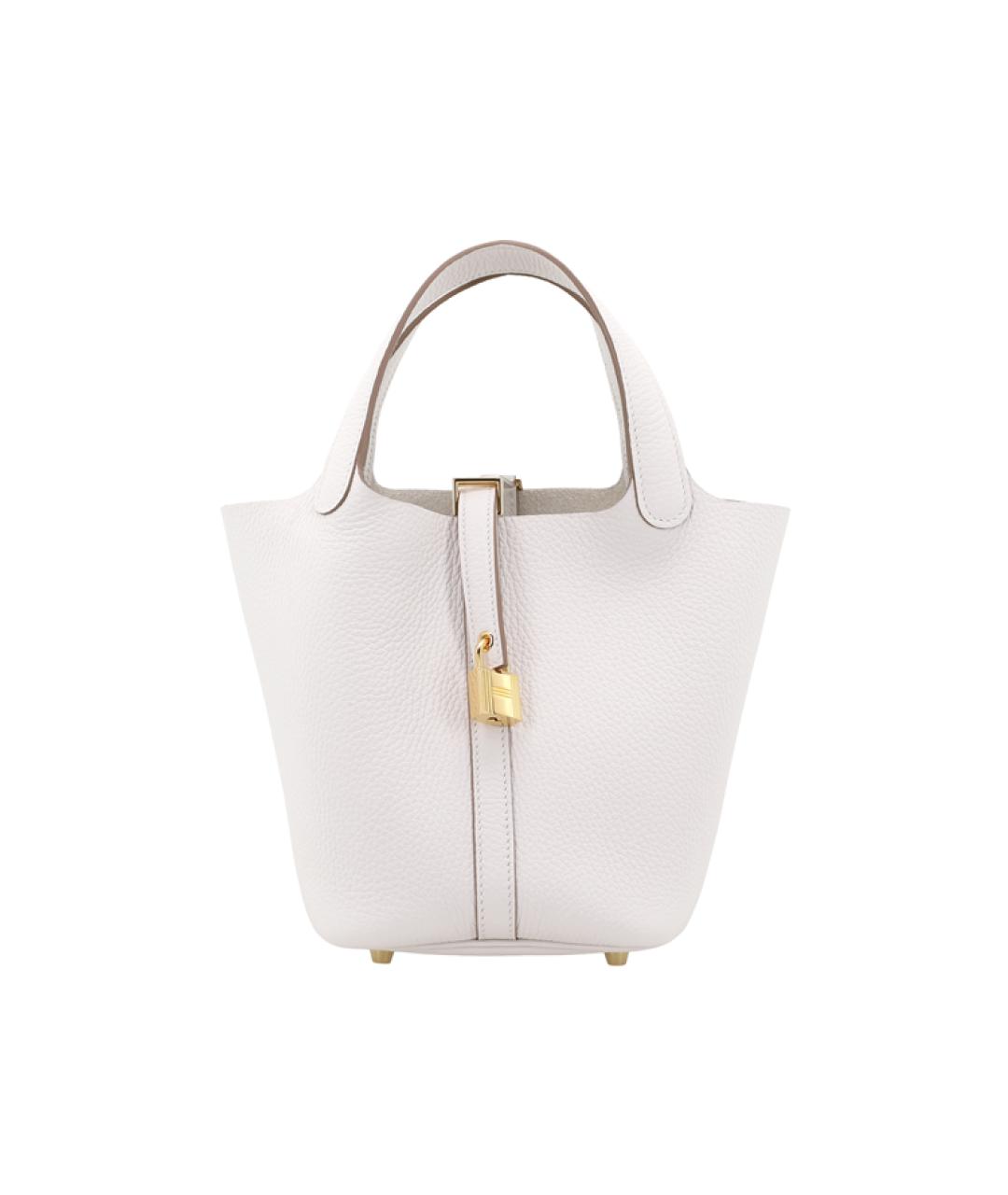 HERMES Белая кожаная сумка через плечо, фото 2